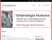 Tablet Screenshot of embriologiahumana.com